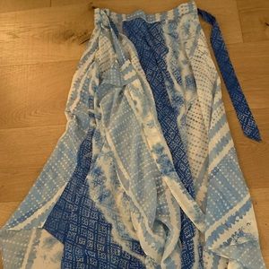 Blue boho skirt
